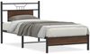 vidaXL Bettgestell ohne Matratze Braun Eiche 90x190 cm Holzwerkstoff 4106990 Bild 2