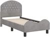 vidaXL Kinderbettgestell mit Kopfteil Hellgrau 70 x 140 cm Samt 42011099 Bild 4
