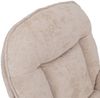 Relaxsessel mit Hocker HWC-P32, Fernsehsessel Nosagfederung, drehbar Metall Stoff/Textil Chenille (370 g/m²) ~ creme Bild 5