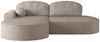 Ecksofa Schlafsofa Sofa GIRONA Stoff Poso Hellbraun Ottomane Links Bild 2