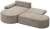 Ecksofa Schlafsofa Sofa GIRONA Stoff Poso Hellbraun Ottomane Links Bild 4
