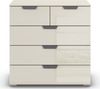 rauch Aditio Box, Kommode, 5 Schubladen, mit Glasfront, mit Softclose-Funktion, Farbe Beige, BxHxT 80x81x42cm Bild 2