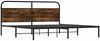 vidaXL Metallbett ohne Matratze Räuchereiche 183x213 cm 3318631 Bild 3