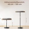 Stehpult Höhenverstellbar Laptop Ständer 46–120cm Beistelltisch Schwarz Bild 3