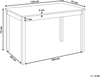 Esstisch BARLEE Weiß 120 cm 75 cm Pappelholz Bild 2