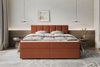 99rooms Bergamo Boxspringbett Cordstoff AMBIENCE Terracotta 160x200 cm ohne Topper Bild 2