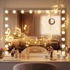 Schminkspiegel DORA mit Licht und Bluetooth - 80x14x62cm, Metall, Weiß | Hollywood Speigel Kosmetikspiegel Make-Up-Spiegel Bild 2