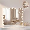 Schminkspiegel DORA mit Licht und Bluetooth - 80x14x62cm, Metall, Weiß | Hollywood Speigel Kosmetikspiegel Make-Up-Spiegel Bild 3
