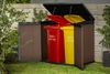 Dmora Gartenschrank Napanee, Gartenmöbel, Mehrzweck-Gartenschrank, Container für Balkon oder Garage, 140x80 h120 cm, Braun Bild 5