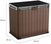 Dmora Gartenschrank Napanee, Gartenmöbel, Mehrzweck-Gartenschrank, Container für Balkon oder Garage, 140x80 h120 cm, Braun Bild 3
