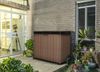 Dmora Gartenschrank Napanee, Gartenmöbel, Mehrzweck-Gartenschrank, Container für Balkon oder Garage, 140x80 h120 cm, Braun Bild 2