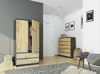 Raumhirsch Furniture Kleiderschrank - Vielseitiger Stauraum - 2 Türen Stilvoller Schlafzimmerschrank, ideal für Jugendzimmer & Wohnzimmer Bild 3