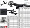 Deco-Raum® Deco-Raum Gardinenstange 25mm 1-läufig Kugel | Länge: 140cm | Material: metall | Farbe: Schwarz-matt Bild 4