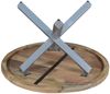 Esszimmertisch rund 130 cm Mangoholz Natur Silber RUNIS 69372446 Bild 4