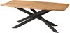 Esstisch Akazie 240x100x77 natur lackiert / Mikado-Beine eckig schwarz Bild 1