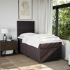 vidaXL Boxspringbett mit Matratze Dunkelbraun 90x200 cm Stoff 3293847 Bild 5
