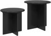 vidaXL Beistelltisch-Set 2 pcs Schwarze Eiche Holzwerkstoff 8001011 Bild 3