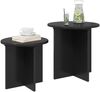 vidaXL Beistelltisch-Set 2 pcs Schwarze Eiche Holzwerkstoff 8001011 Bild 2