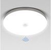 LETGOSPT Deckenleuchte LED Deckenleuchte mit Bewegungsmelder Sensor Leuchte Balkon Lampe, IP54 Wasserfest, LED fest integriert, Kaltweiß, 18W 1800LM, Deckenlampe 6500K für Balkon Flur Garage Treppe Gang Bild 2