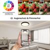 ZMH LED Deckenleuchte Rund Schwarz - 24W Deckenlampe Modern LED Badlampe Neutralweiß 4000K IP44 Ultra Dünn Ø 23 CM Wasserfest für Küche Büro Wohnzimmer Badezimmer Kinderzimmer Bild 4