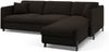 Micadoni Schlaf-Ecksofa Gloria 5-Sitzer Rechts Strukturierter Stoff Dunkelgrau 205x160 Bild 2