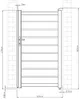 Vente-unique - PRIMO Side gate Metall Weiß - B 4,6 cm x H 178 cm x L 100 cm Bild 5