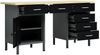vidaXL Arbeitstisch Schwarz 160 x 60 x 85 cm Stahl 145347 Bild 2