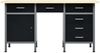 vidaXL Arbeitstisch Schwarz 160 x 60 x 85 cm Stahl 145347 Bild 3