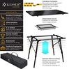 KESSER® Campingtisch faltbar Klapptisch mit Aluminiumrahmen Aufrollbare Tischplatte Falttisch klappbar höhenverstellbar inkl. Tragetasche mit Trageband & Netztasche Schwarz Bild 2