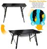 KESSER® Campingtisch faltbar Klapptisch mit Aluminiumrahmen Aufrollbare Tischplatte Falttisch klappbar höhenverstellbar inkl. Tragetasche mit Trageband & Netztasche Schwarz Bild 3