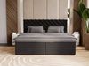 GRAINGOLD Bergamo Bett 200x200, Boxspringbett mit Bettkasten und Lattenrost, Velour-Stoff, Schwarz Bild 4