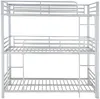 Vente-unique - ELOUAN Bett Metall Silberfarben - B 103 cm x H 205 cm x L 200 cm Bild 2