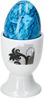 6er Set Black Flower Eierbecher 6 Personen Planzen-Dekor schwarz - 6 x Eierbecher Bild 3