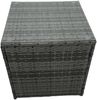 Fimous Outdoor Poly Rattan Gartenmöbel Gas Feuerstelle Esstisch Set Sessel mit Hohe Seite Couchtisch 2 Hocker Dunkelgrau Gemischt Bild 5