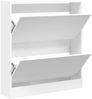 vidaXL Schuhschrank Weiß 80x21x87,5 cm Holzwerkstoff 839917 Bild 2