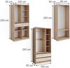 Kleiderschrank Elmo Sonoma 280 x 200 cm 3er Set Vicco Bild 3