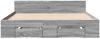 vidaXL Bettgestell mit Schubladen Grau Sonoma 140x190 cm Holzwerkstoff 3280767 Bild 4