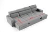 Ecksofa U-förmiges NELA Sofa mit Schlaffunktion und zwei Staufächern, Wohnzimmersofa, Couch, mit verstellbare Kopfstützen - Kronos 15, 96 x 170 x 325 cm Bild 3