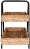 House Nordic Tablett, Wasserhyazinthe/Metall, schwarz/natur, 42x23x43,5 cm Bild 3
