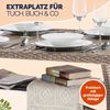 CASARIA® Polyrattan Gartentisch WPC 190x90x75cm creme Bild 4