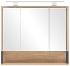 Lomadox Spiegelschrank LIMOGES mit Beleuchtung -80 in Eiche hell Nb, B/H/T: ca. 70/68/16 cm Bild 4