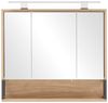 Lomadox Spiegelschrank LIMOGES mit Beleuchtung -80 in Eiche hell Nb, B/H/T: ca. 70/68/16 cm Bild 5