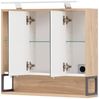 Lomadox Spiegelschrank LIMOGES mit Beleuchtung -80 in Eiche hell Nb, B/H/T: ca. 70/68/16 cm Bild 2