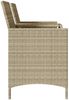 vidaXL Gartensofa 2-Sitzer mit Tisch und Kissen Hellgrau Poly Rattan 4003889 Bild 5