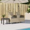 vidaXL Gartensofa 2-Sitzer mit Tisch und Kissen Hellgrau Poly Rattan 4003889 Bild 3