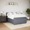 vidaXL Boxspringbett mit Matratze Dunkelgrau 140x200 cm Samt 3290053 Bild 5