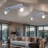 LED Deckenleuchte, Chrom, verstellbare Spots, L 34 cm Bild 3
