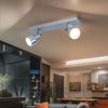 LED Deckenleuchte, Chrom, verstellbare Spots, L 34 cm Bild 5