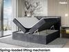 MEBLINI Boxspringbett TAPO 2 120x200 cm mit Bettkasten - H4/Dunkelgrau Samt Polsterbett - Doppelbett mit Topper & Taschenfederkern-Matratze Bild 3