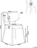 Esszimmerstuhl 2er Set BRONTE Stoff Hellbeige Bild 2